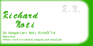 richard noti business card